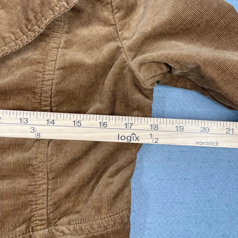 Cabi Brown Corduroy Button Up Blazer Jacket Women Size S